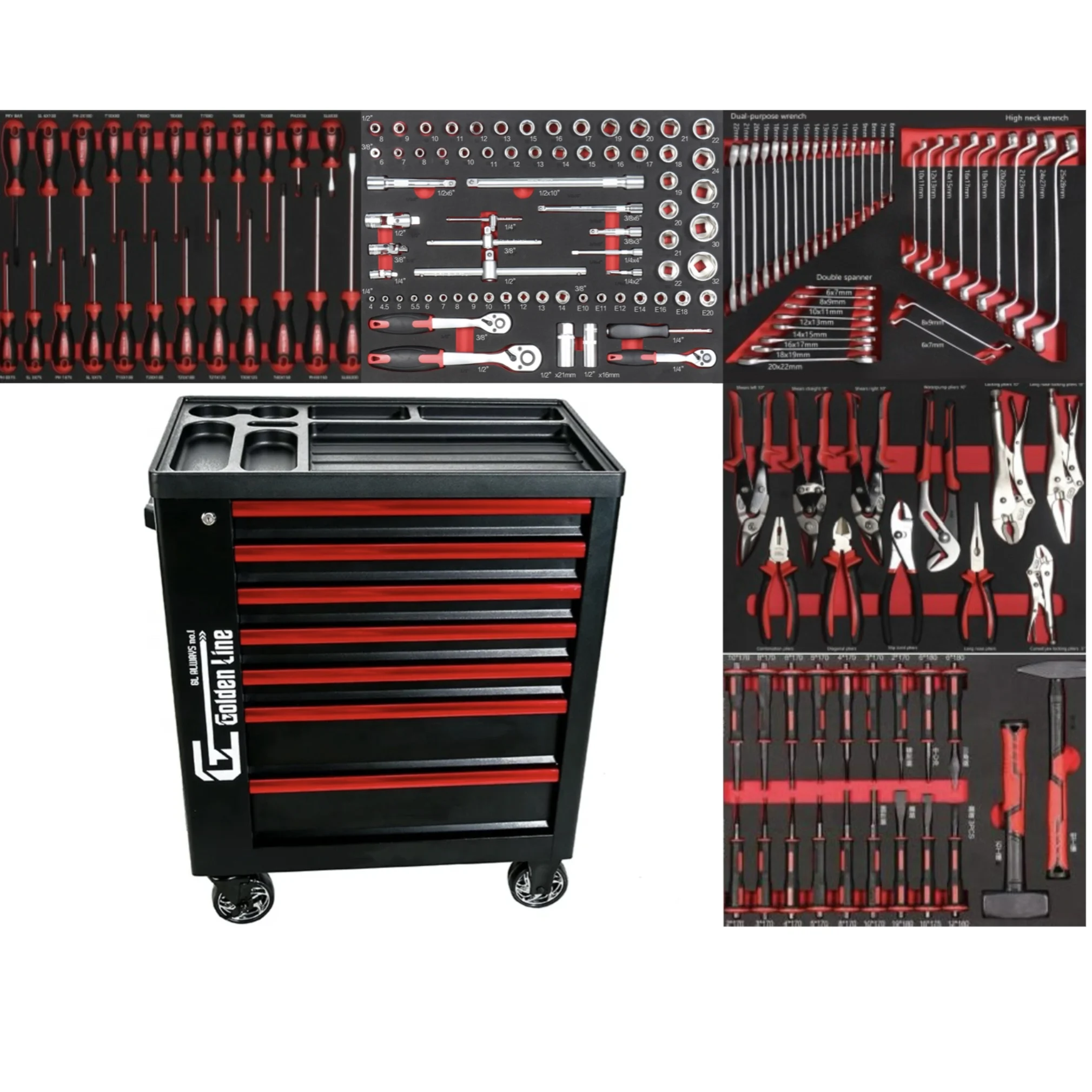 Tools Trolley For Workshop - Cassetta degli attrezzi a 7 cassetti