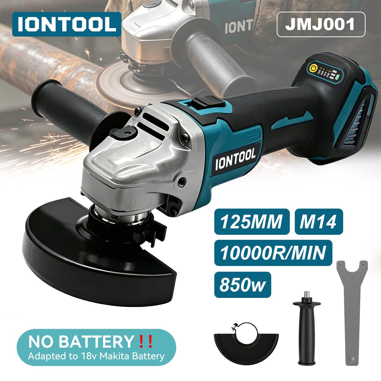 Tools For Fabrication Workshop - Smerigliatrice Angolare Senza Fili IONTOOL 850W